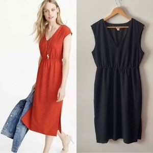 J Crew Laser Cut Midi Dress Black Size 10